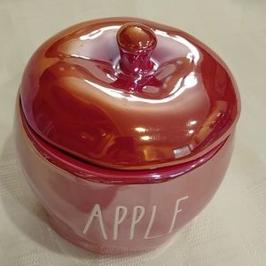 Rae Dunn Red Apple Candle Reusable Canister Candy Apple 🍎 Scented Kitchen
